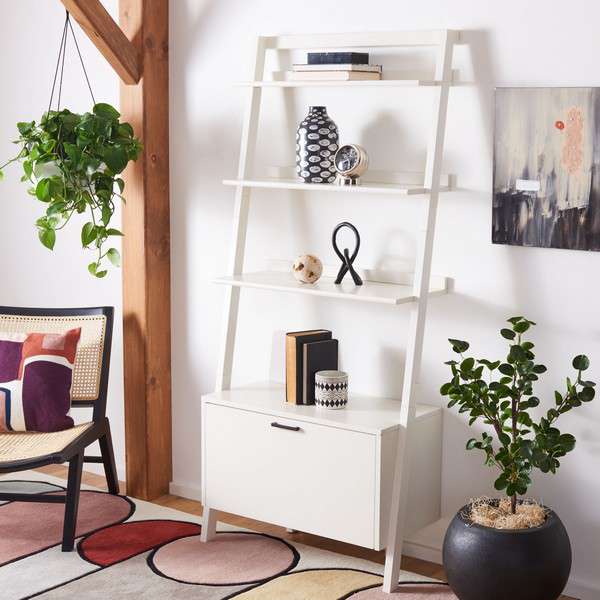 Safavieh Vlad 3 Shelf 1 Door Etagere - White - Image 4