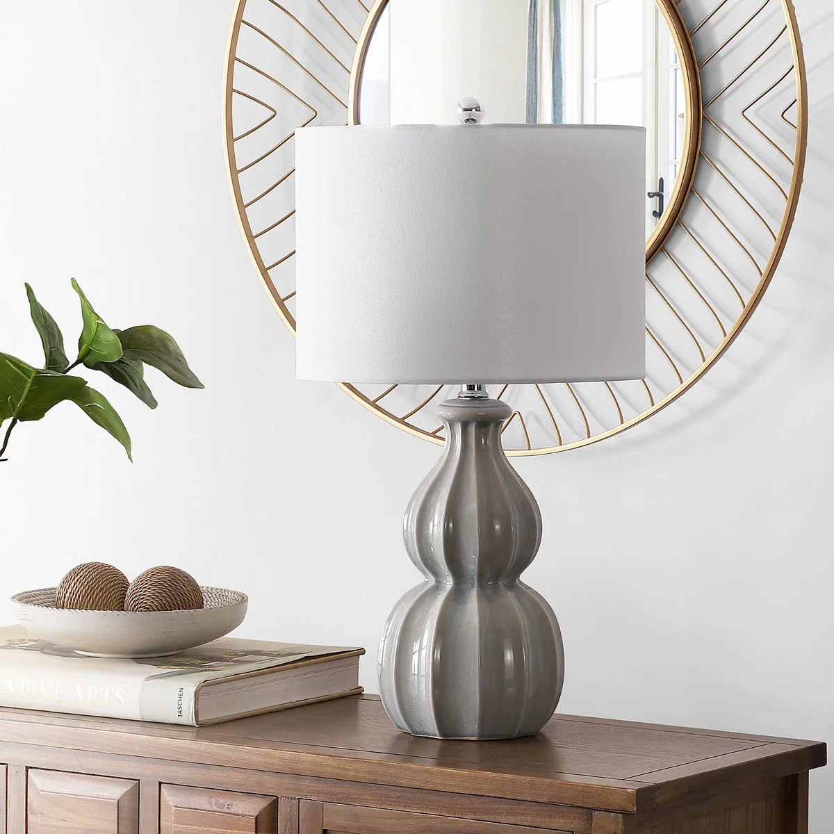 Safavieh Wade Ceramic Table Lamp - Grey - Image 3
