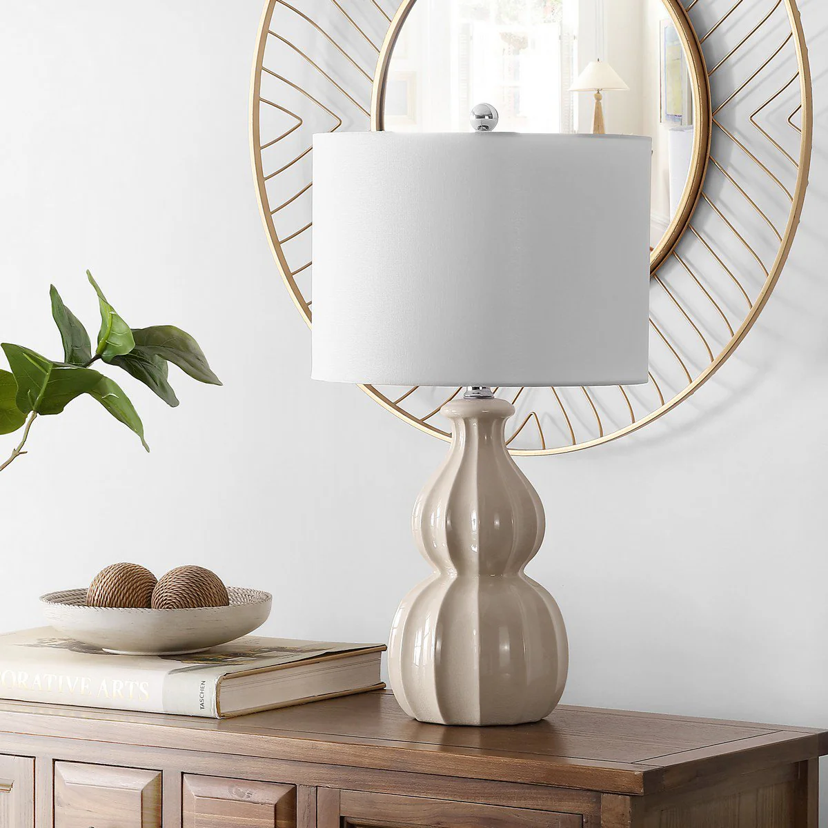 Safavieh Wade Ceramic Table Lamp - Ivory - Image 3
