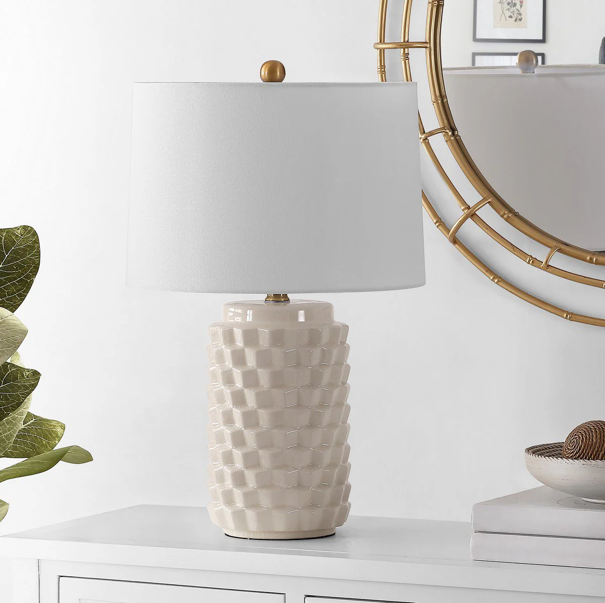 Safavieh Weldon Ceramic Table Lamp - Ivory - Image 3