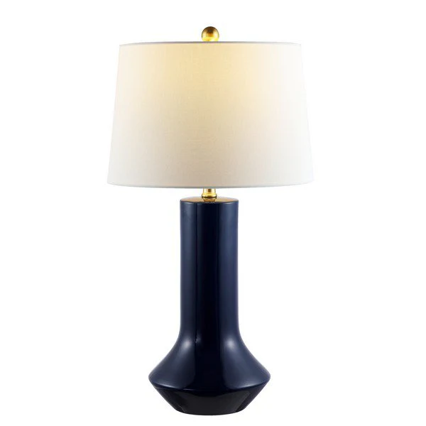 Safavieh Wells Ceramic Table Lamp - Navy Blue - Image 2