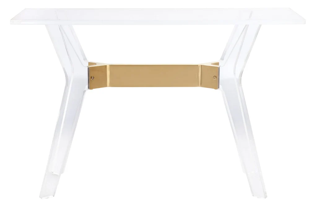 Safavieh Werner Acrylic Console Table - Brass - Image 2