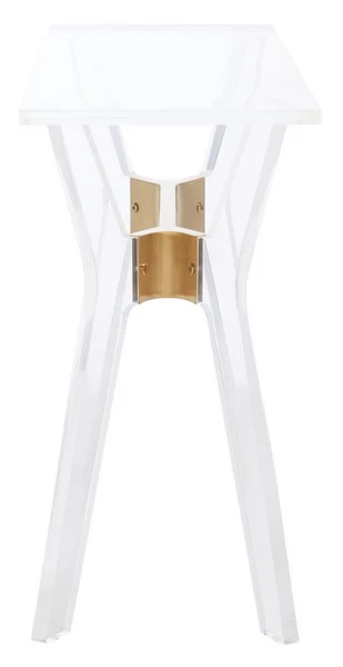 Safavieh Werner Acrylic Console Table - Brass - Image 3