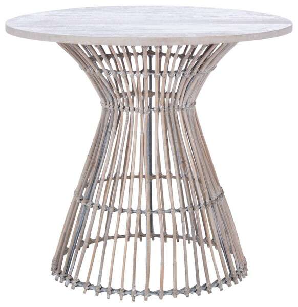 Safavieh Whent Round Accent Table - Gray White Wash - Image 2