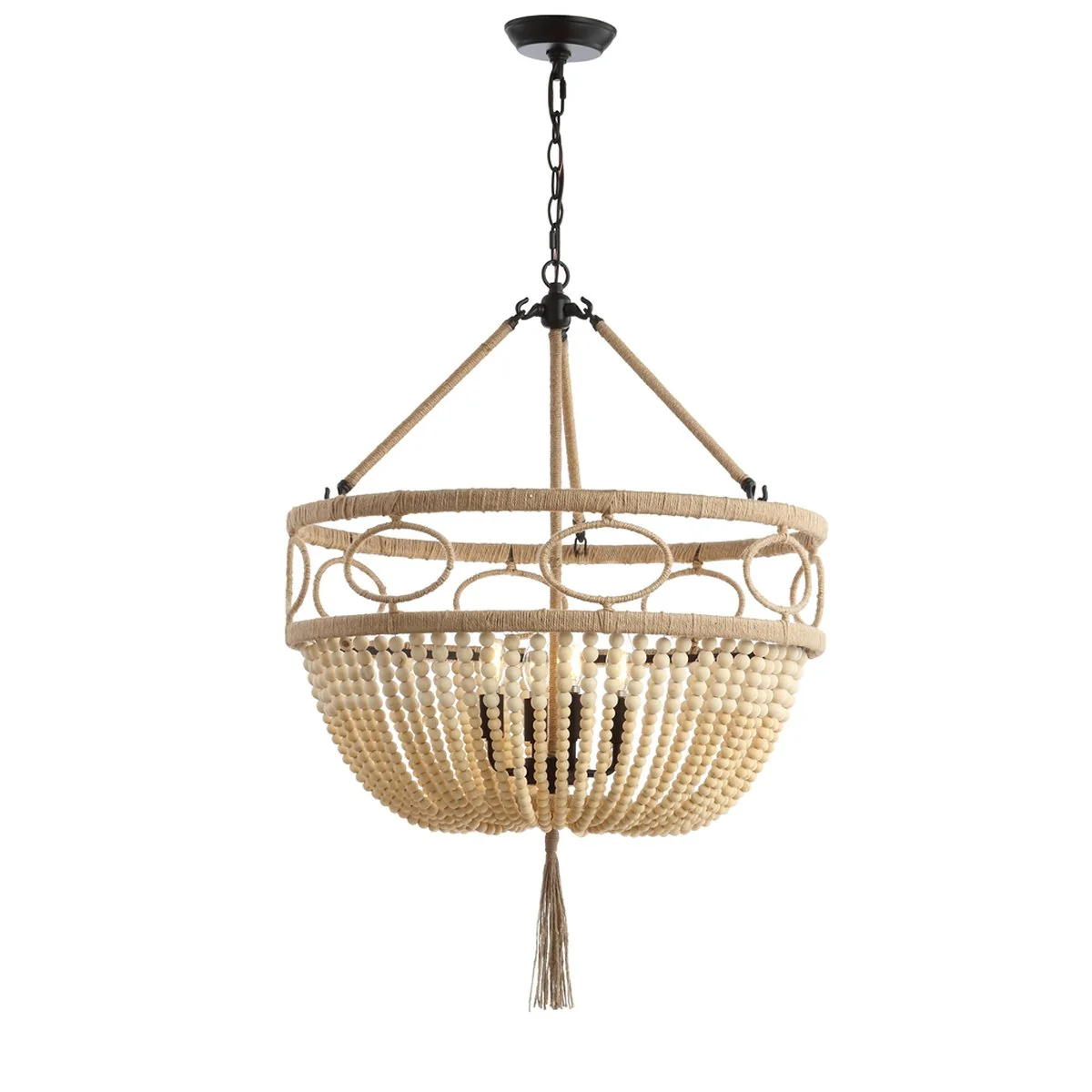 Safavieh Whitley Pendant - Brown Wooden Finish - Image 3