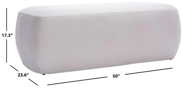 Safavieh Whitley Rectangular Ottoman - Greige - Image 3