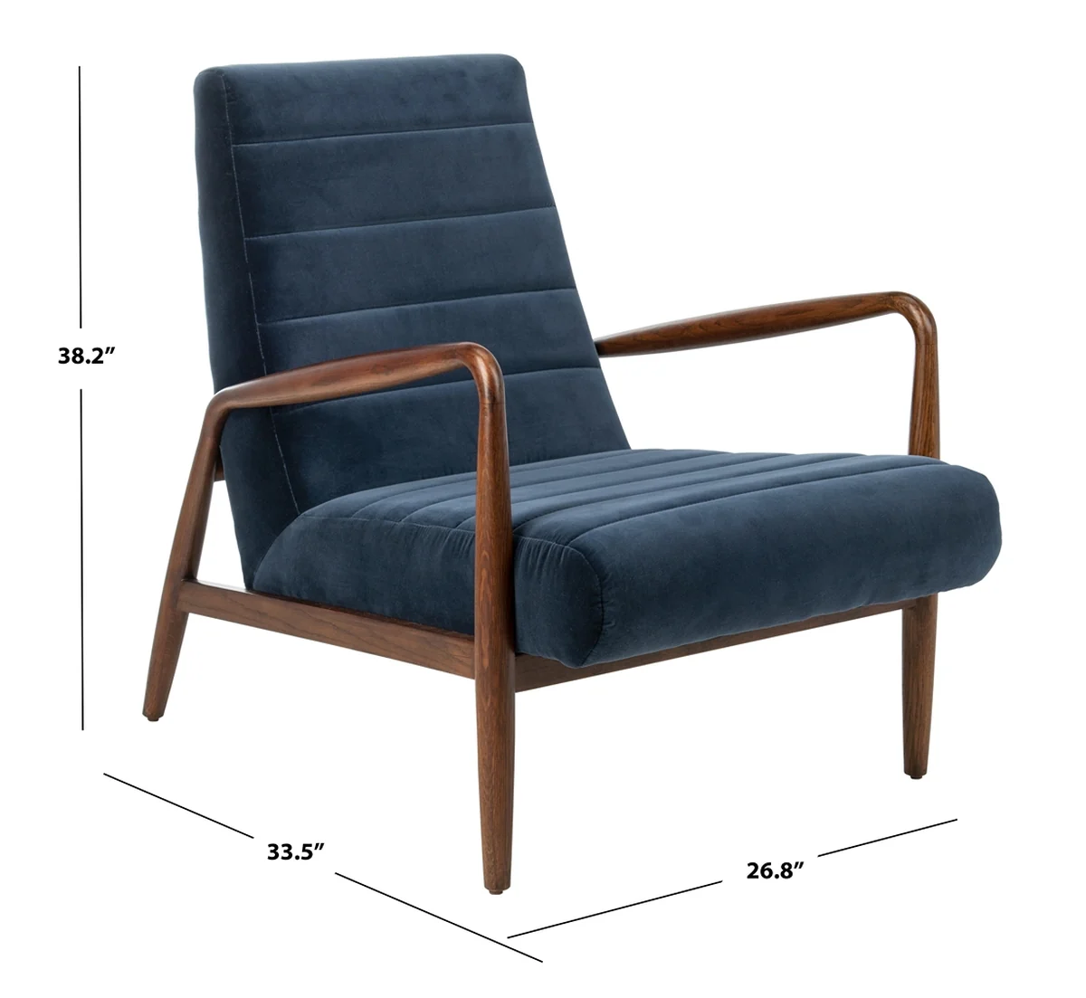 Safavieh Willow Channel Arm Chair - Navy - Image 4