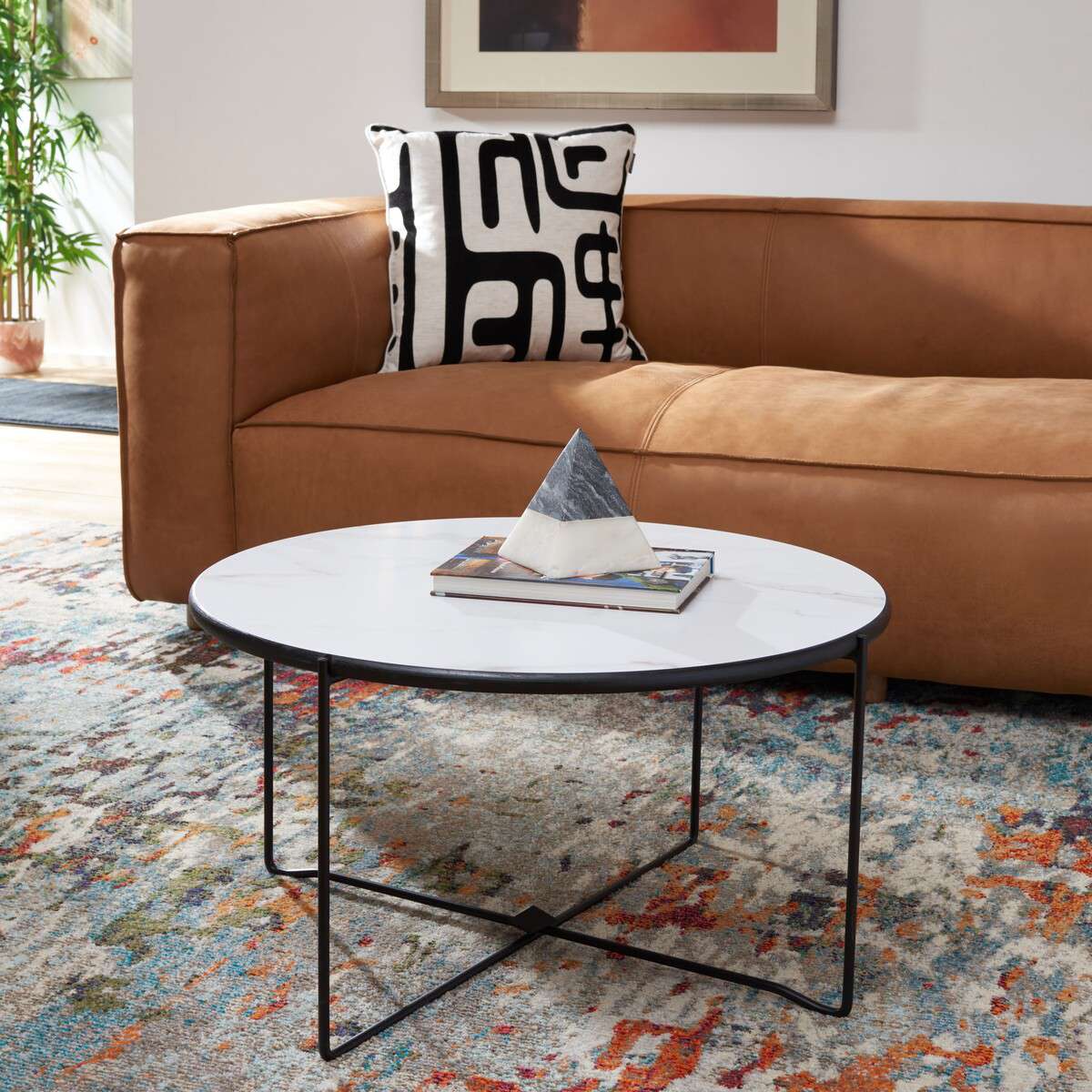 Safavieh Wrena Round Coffee Table - White - Image 4