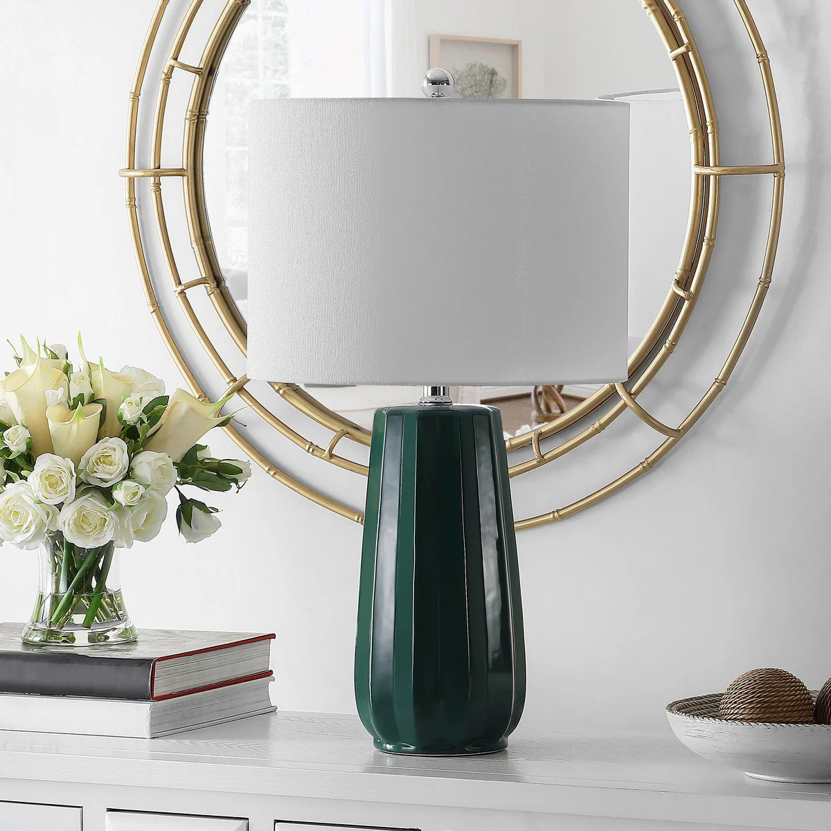 Safavieh Yani Table Lamp - Dark Green - Image 3
