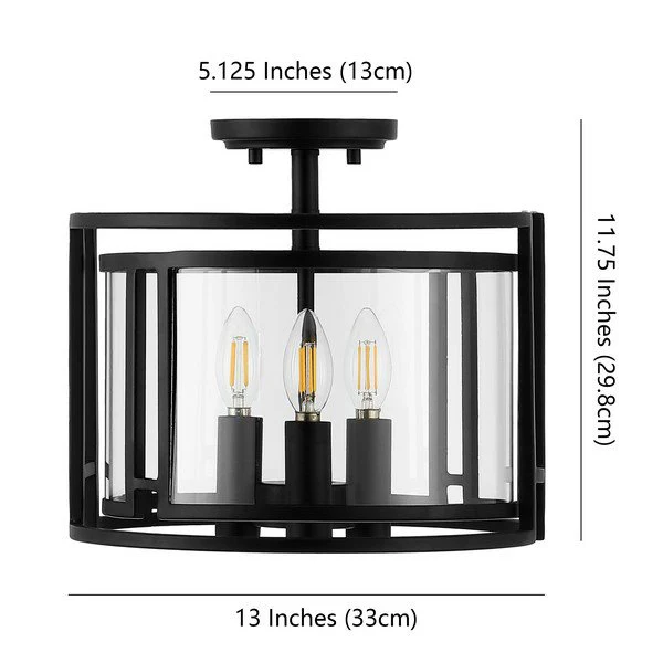 Safavieh Yarlin Flush Mount - Oil Rubbed Bronze - Image 3