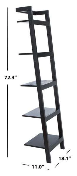 Safavieh Yassi 5 Tier Leaning Etagere - Black - Image 4