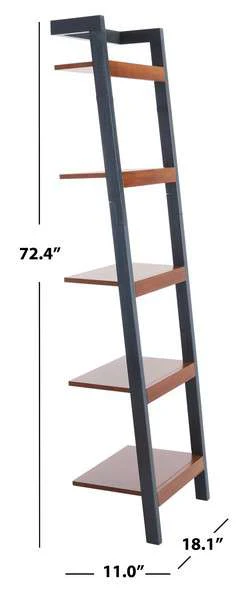 Safavieh Yassi 5 Tier Leaning Etagere - Honey Brown - Image 4
