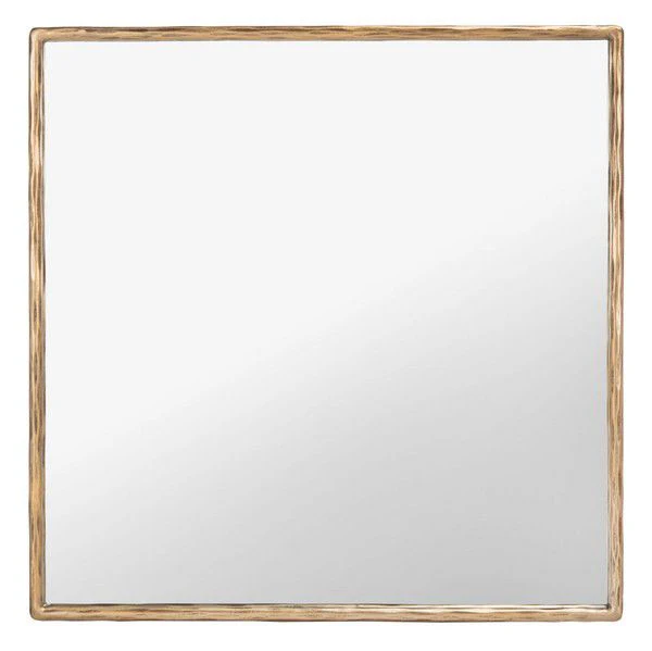 Safavieh Yvette Square Metal Mirror - Brass - Image 2