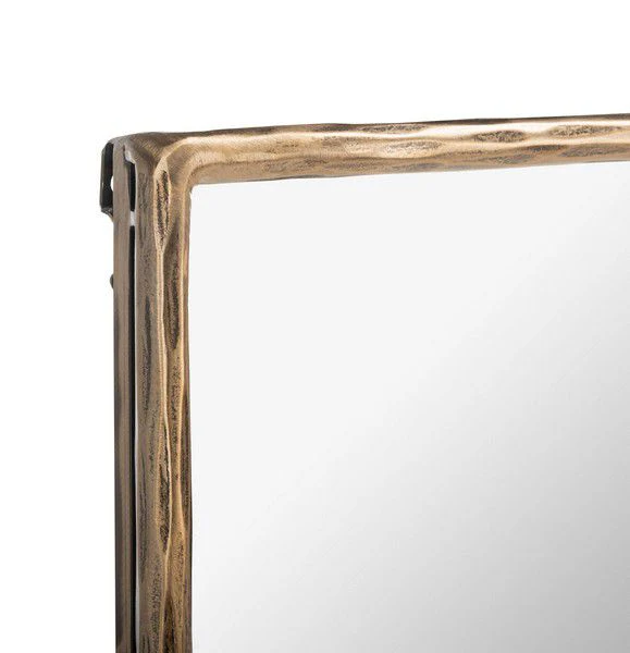 Safavieh Yvette Square Metal Mirror - Brass - Image 4