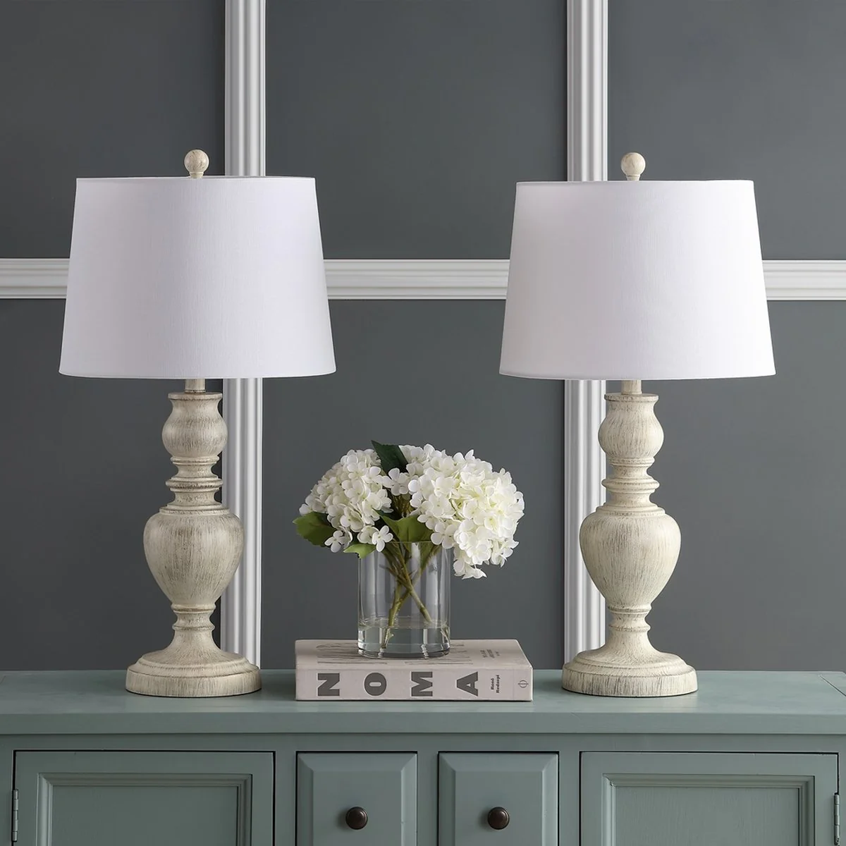Safavieh Zabi Table Lamp Set Of 2 - White Wash - Image 2