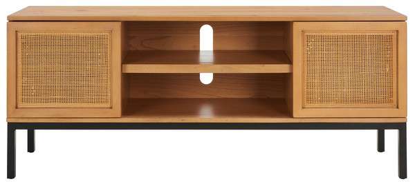 Safavieh Zadie 1 Shelf Rattan Media Stand - Natural With Natural Rattan - Image 2