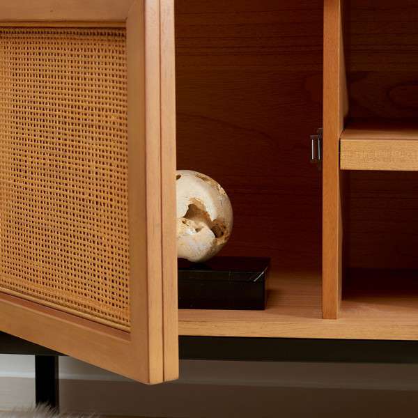 Safavieh Zadie 1 Shelf Rattan Media Stand - Natural With Natural Rattan - Image 3