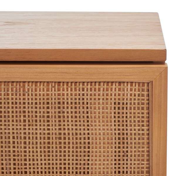 Safavieh Zadie 2 Drawer Rattan Nightstand - Natural With Natural Rattan - Image 3