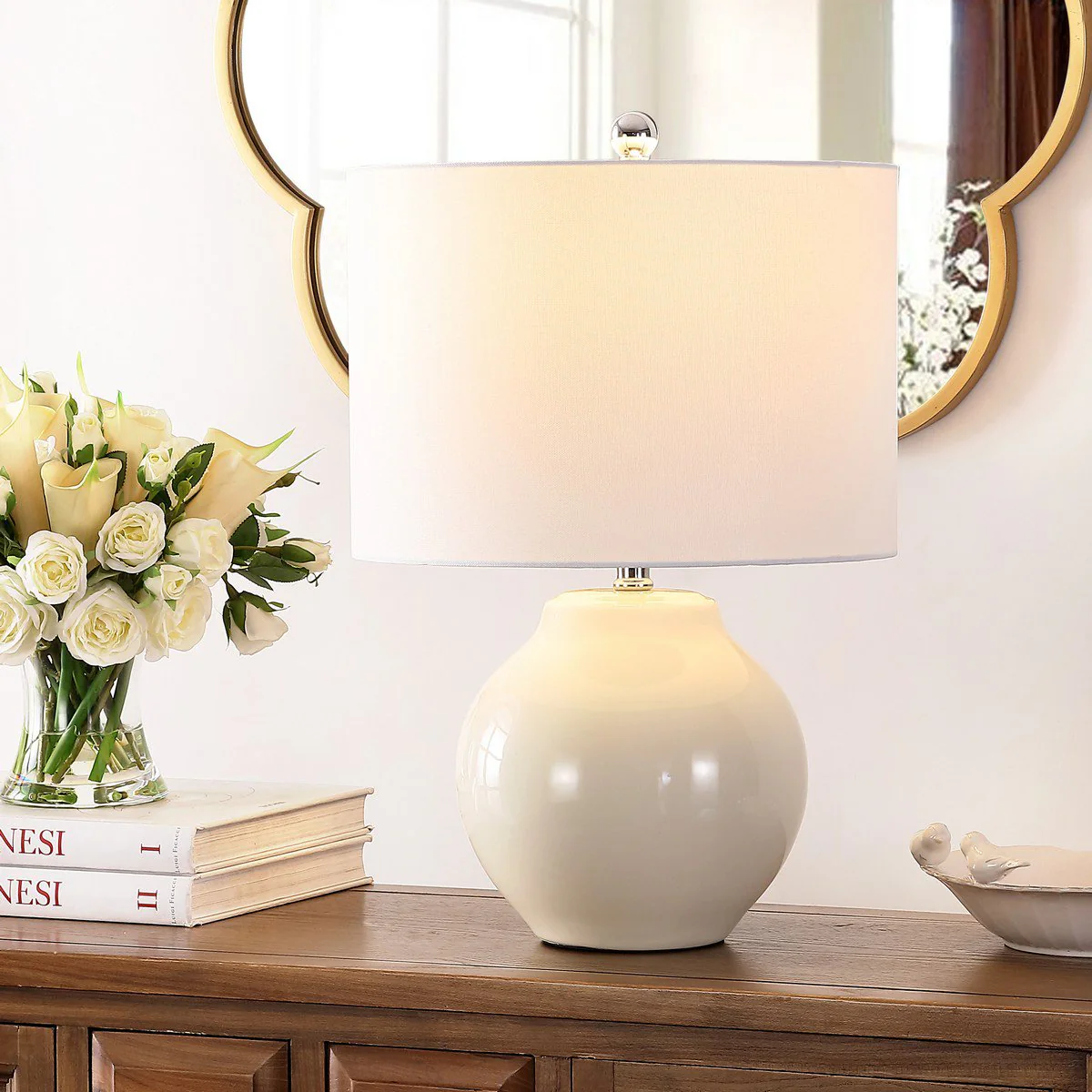 Safavieh Zaid Resin Table Lamp - Ivory - Image 3