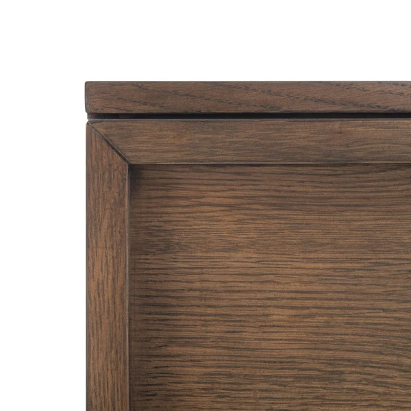Safavieh Zeus 2 Drawer Nightstand - Medium Oak - Image 4