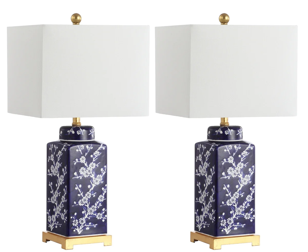 Safavieh Zora Table Lamp Set Of 2 - Navy - Image 2