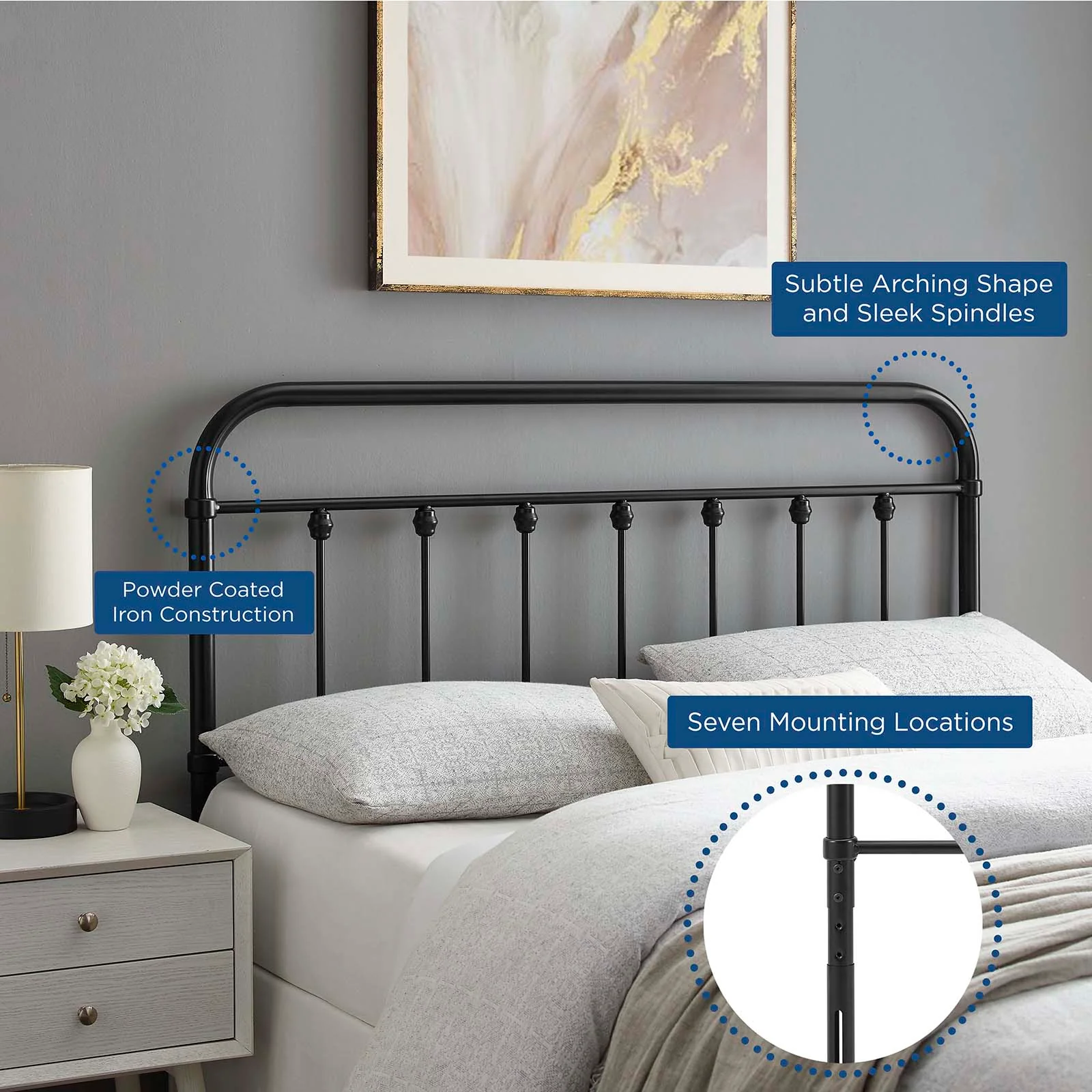 Sage Full Metal Headboard By Modway - MOD-6153 - Image 6