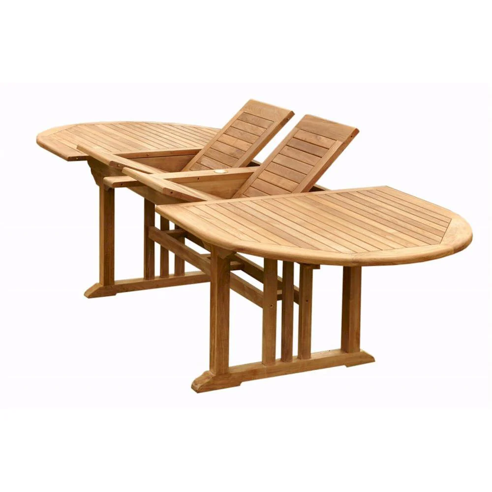 Sahara 106" Oval Double Ext. Table By Anderson Teak - Image 2