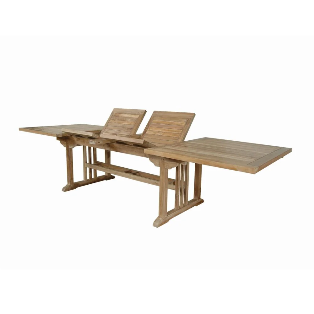 Sahara 126" Rectangular Double Ext. Table By Anderson Teak - Image 3