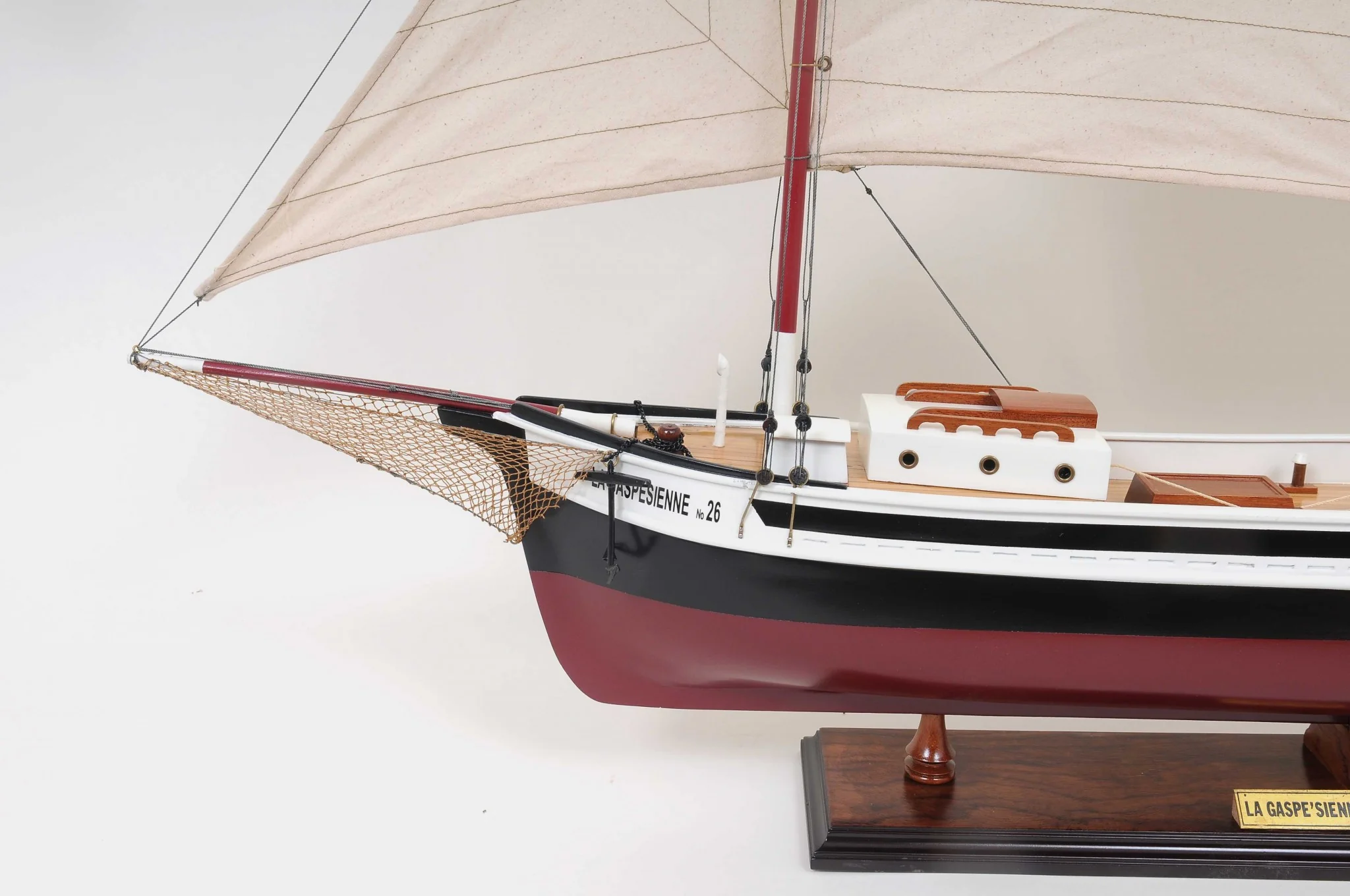 Sailboat Model with Solid Wood Base By Homeroots - Image 2