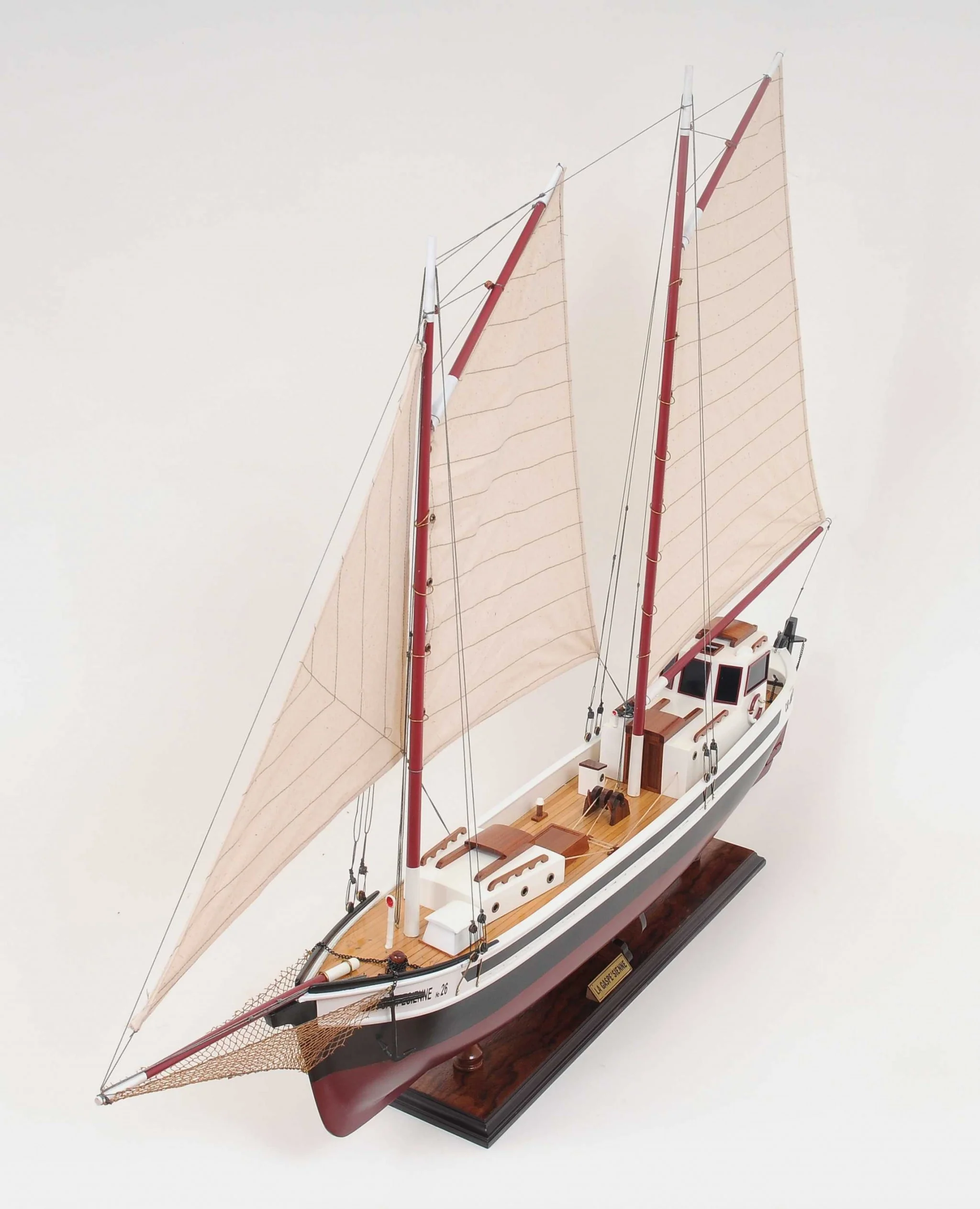 Sailboat Model with Solid Wood Base By Homeroots - Image 6
