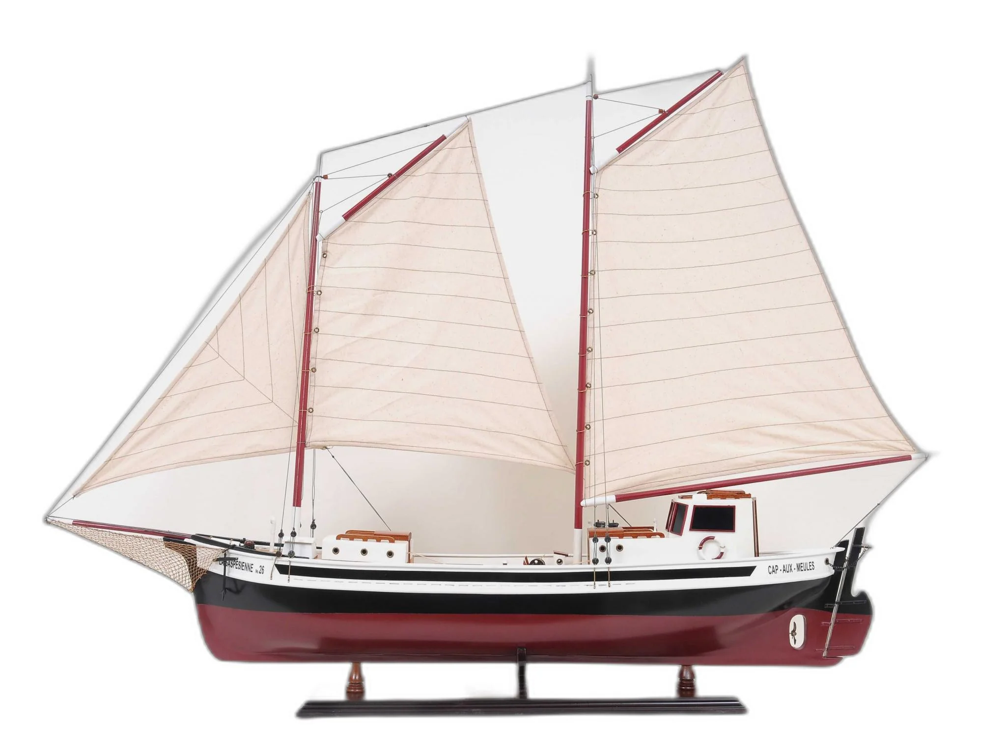 Sailboat Model with Solid Wood Base By Homeroots - Image 7