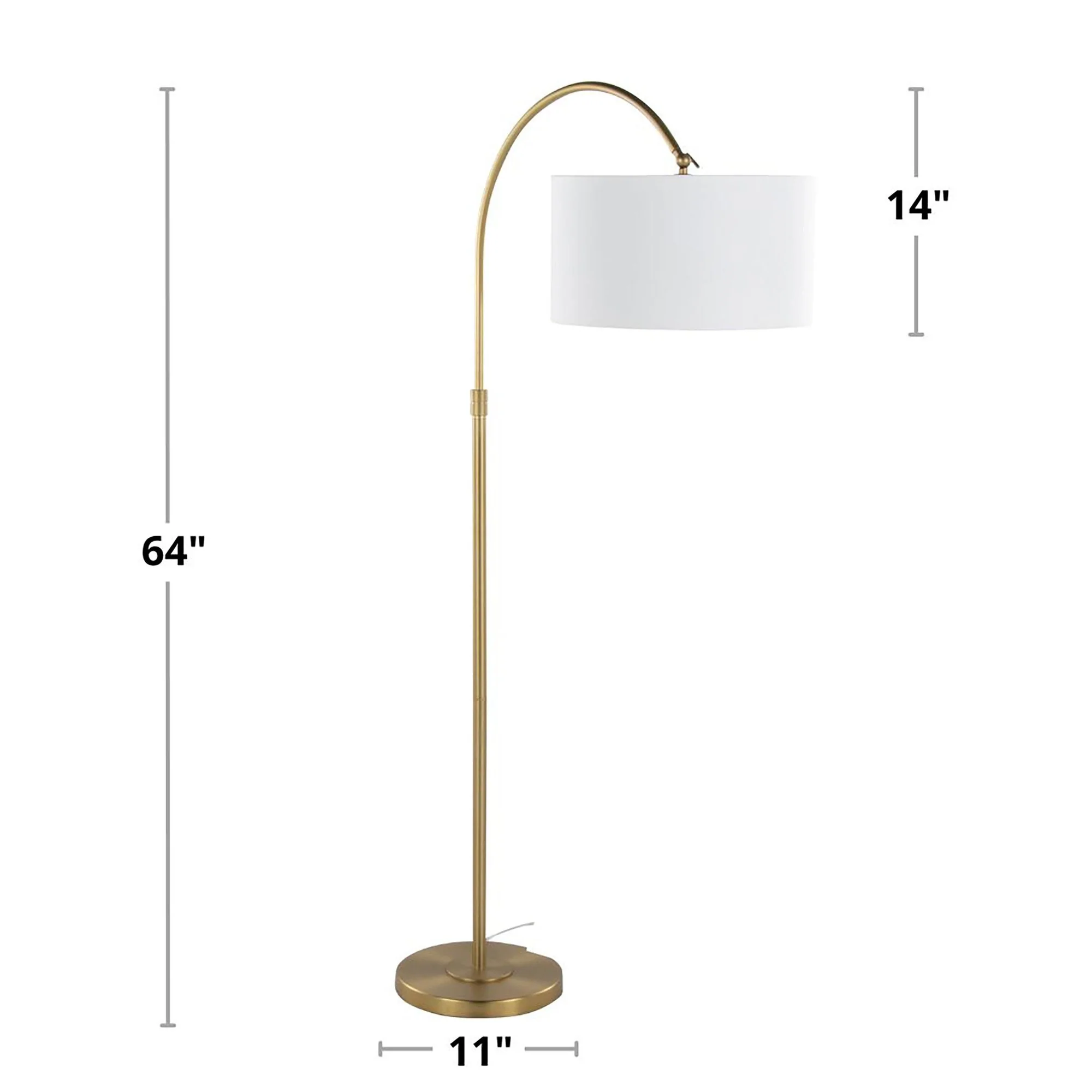 Salon Reader 63" Metal Floor Lamp By LumiSource - GFS64-SLNRDR AUW - Image 7