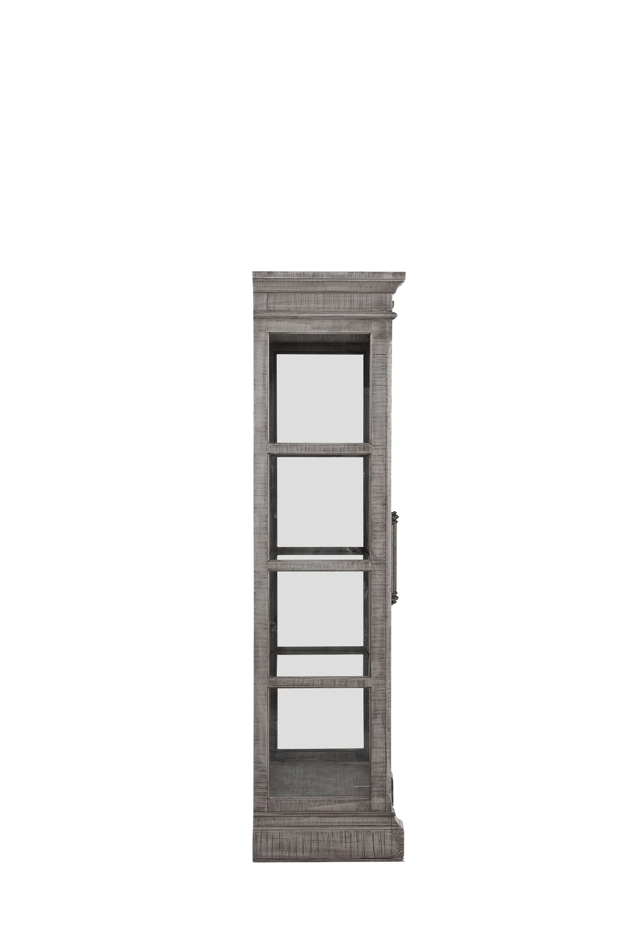 Salvaged Natural Wood Glass Curio By Homeroots - Image 3