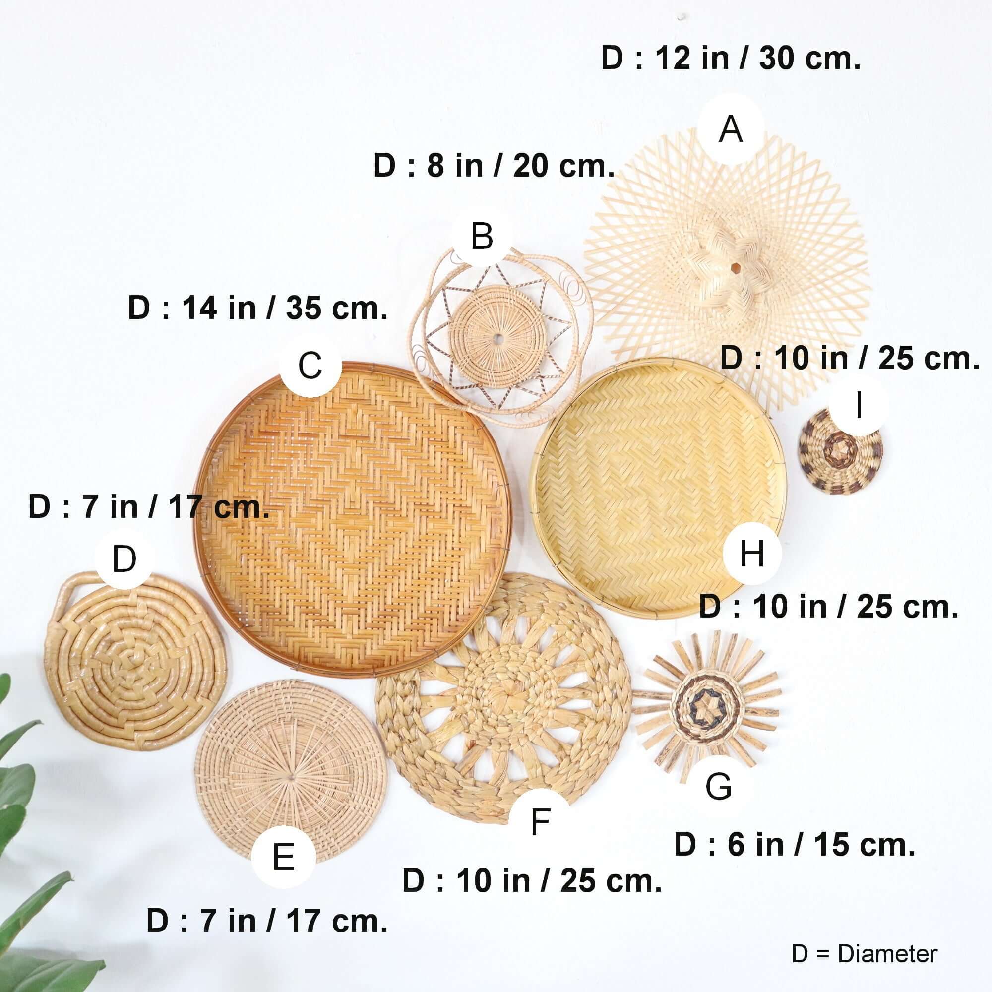 San Suay -  Wall Hanging Decor (Set Of 9) By Thaihome - Image 2