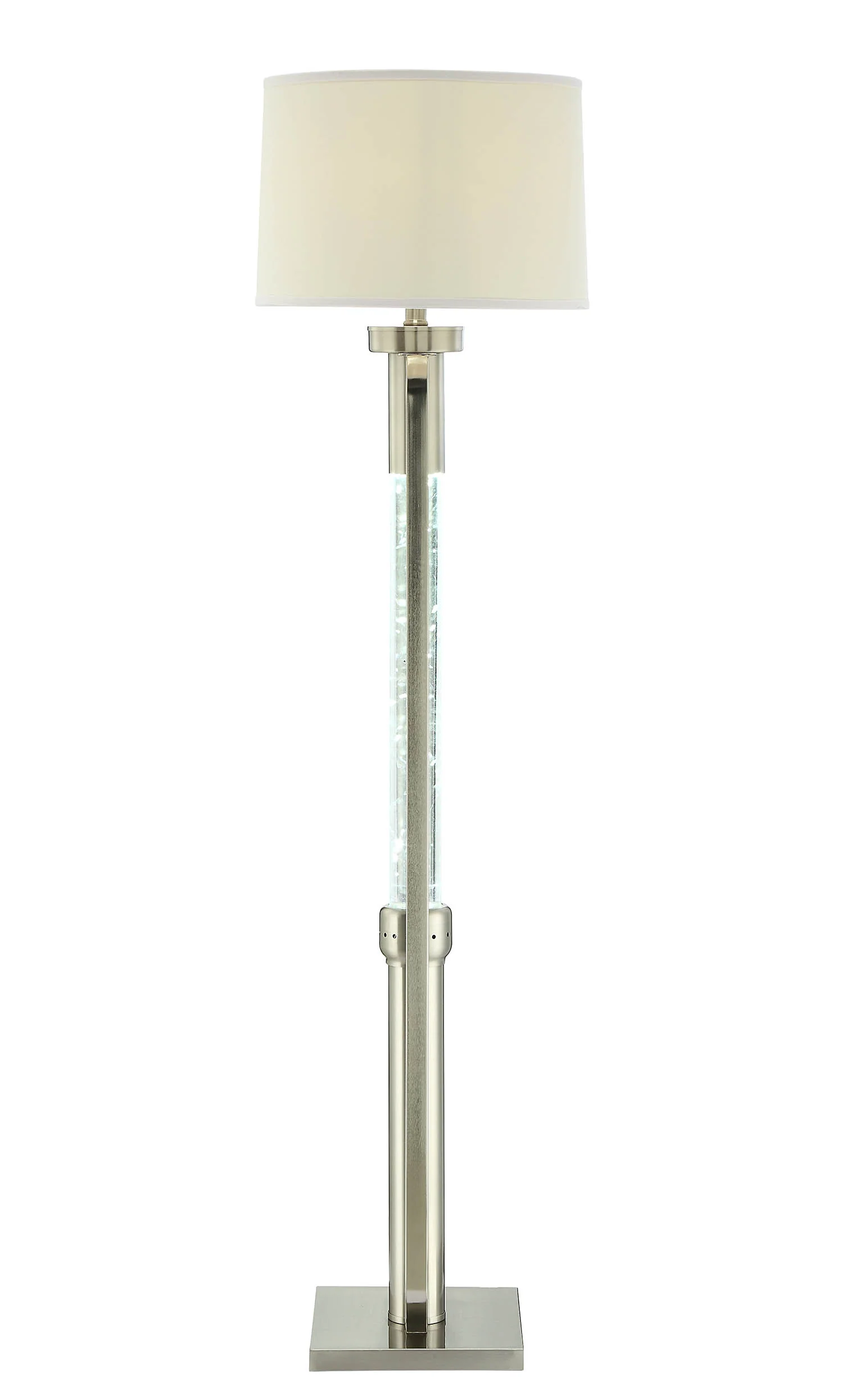 Sand Nickel Floor Lamp By Homeroots - Image 3