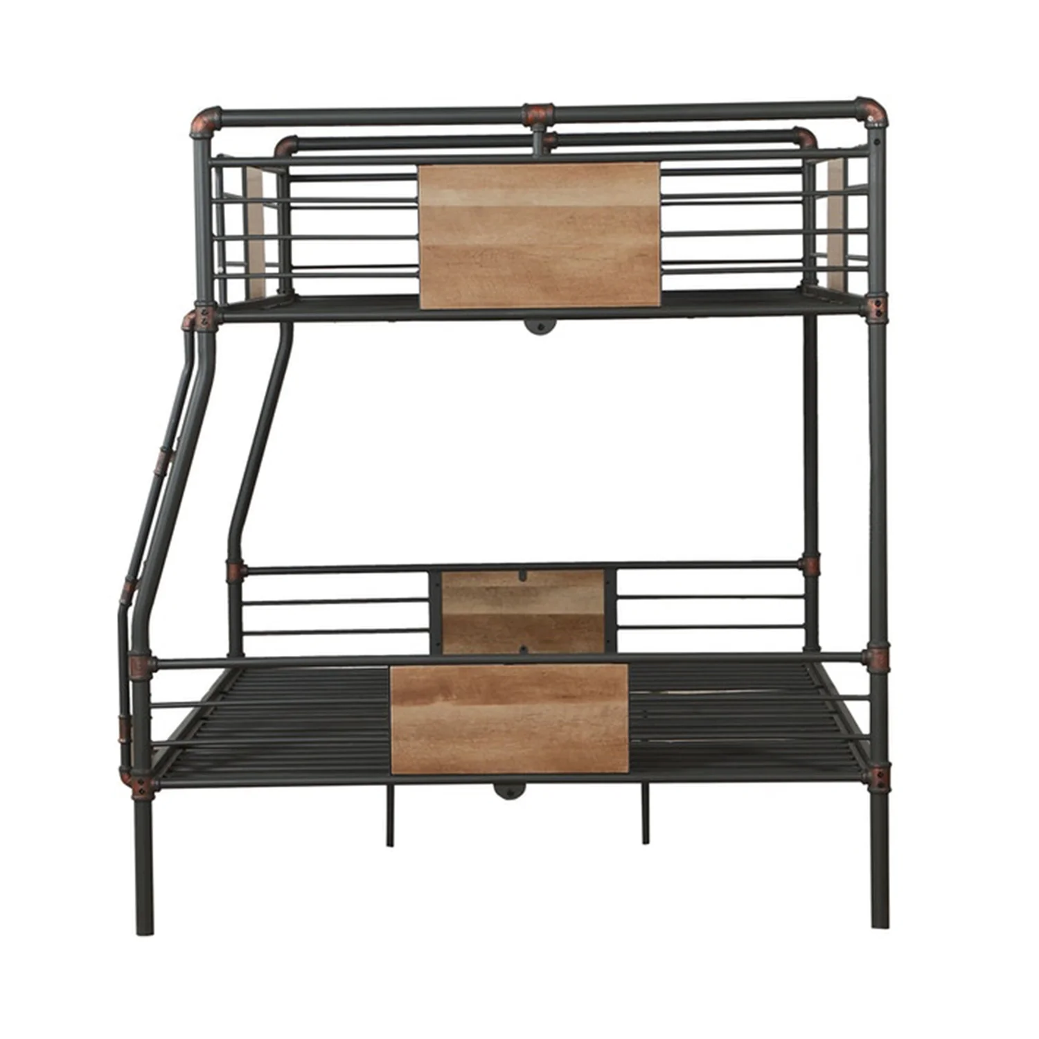 Sandy Black Dark Bronze Handbrushed Full Xl Over Queen Bunk Bed By Homeroots - 286144 - Image 3