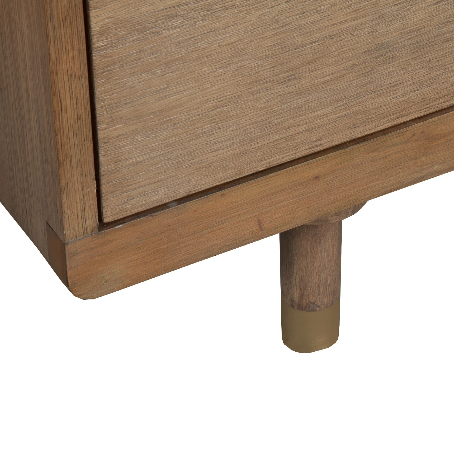 Sandy Brown And Gold 2 Drawer Nightstand By Homeroots - Image 4