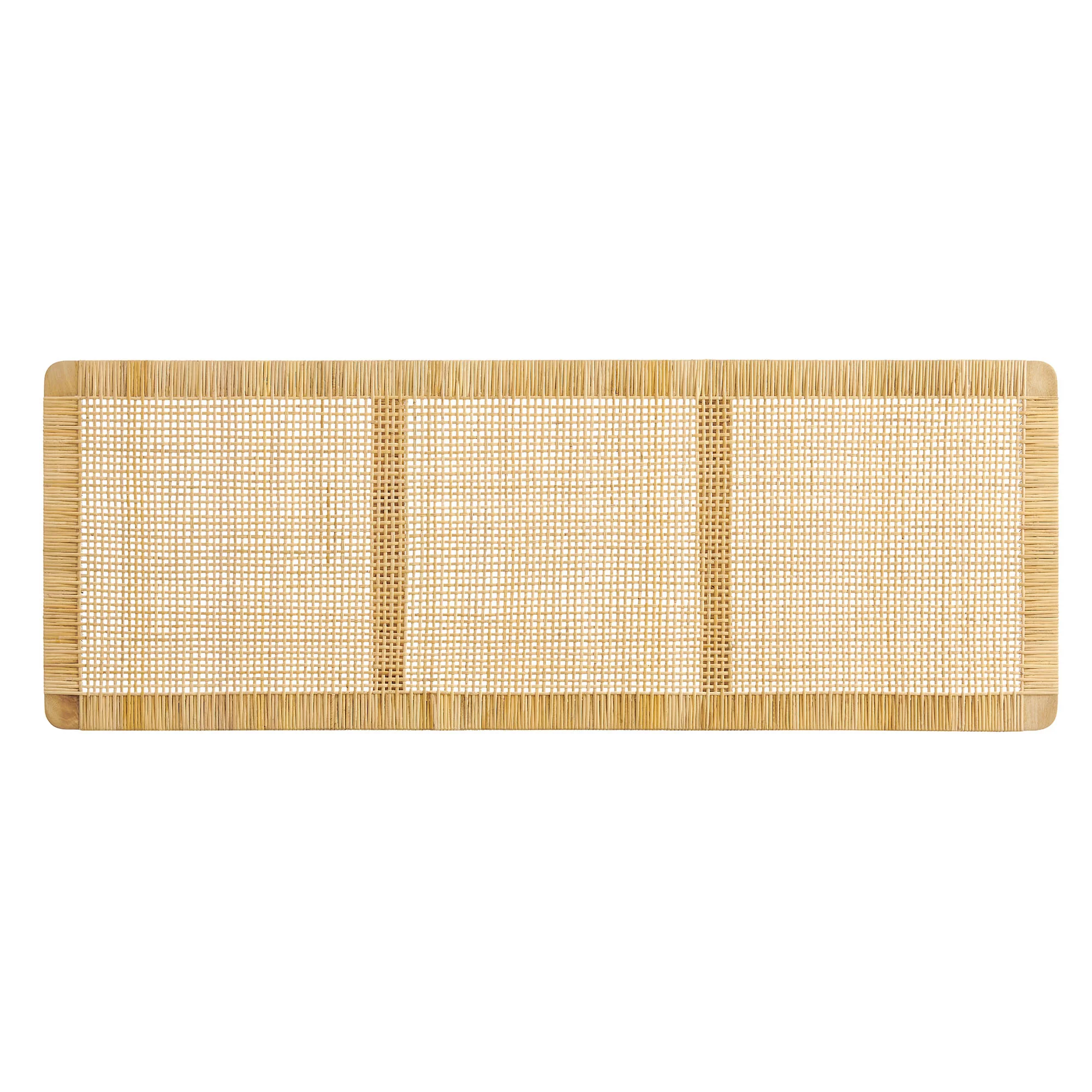 Sandy Wall Mounted Wood and Rattan King Size Headboard by Modway - Image 2