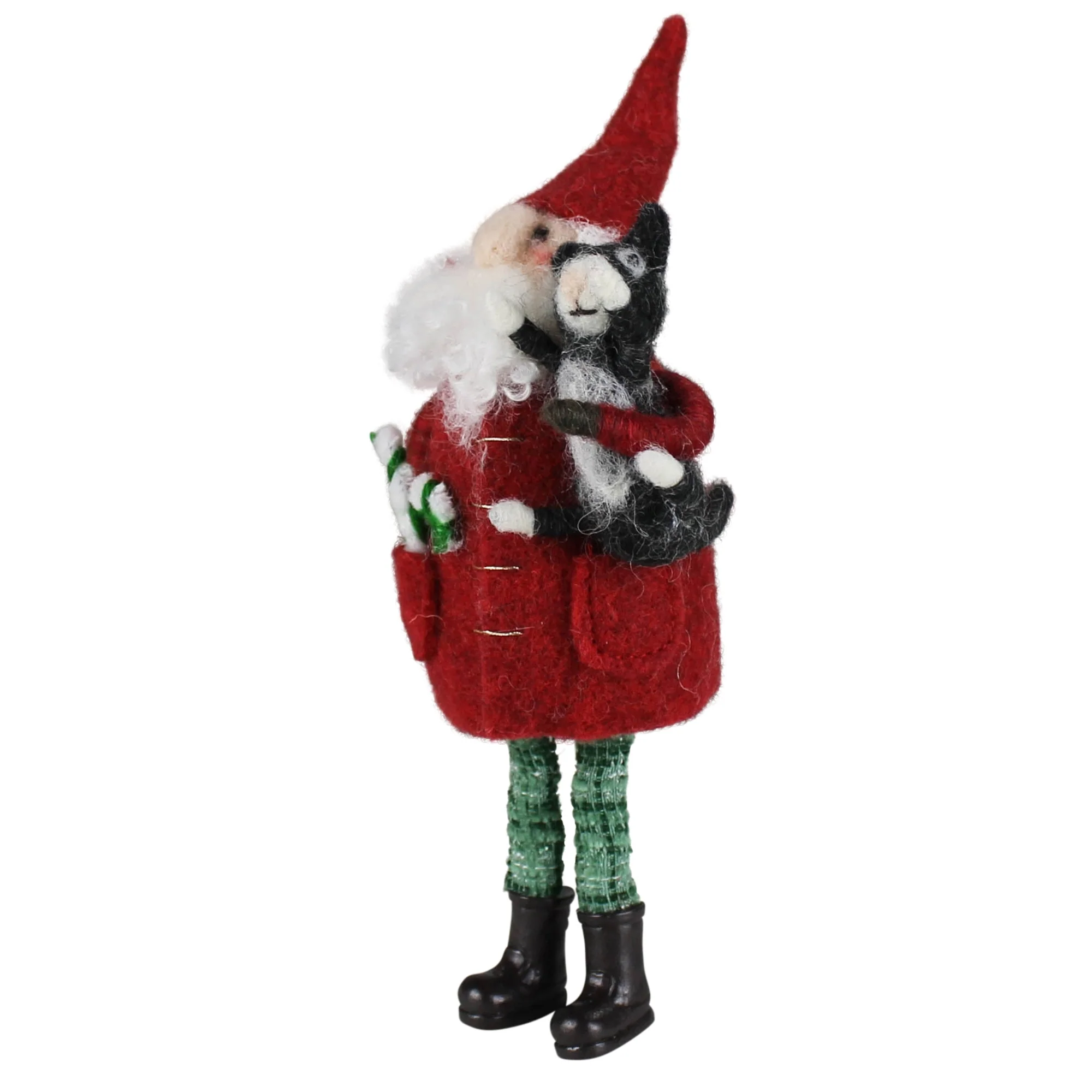 Santa with Dog, Felt Set Of 2 By HomArt - Image 2