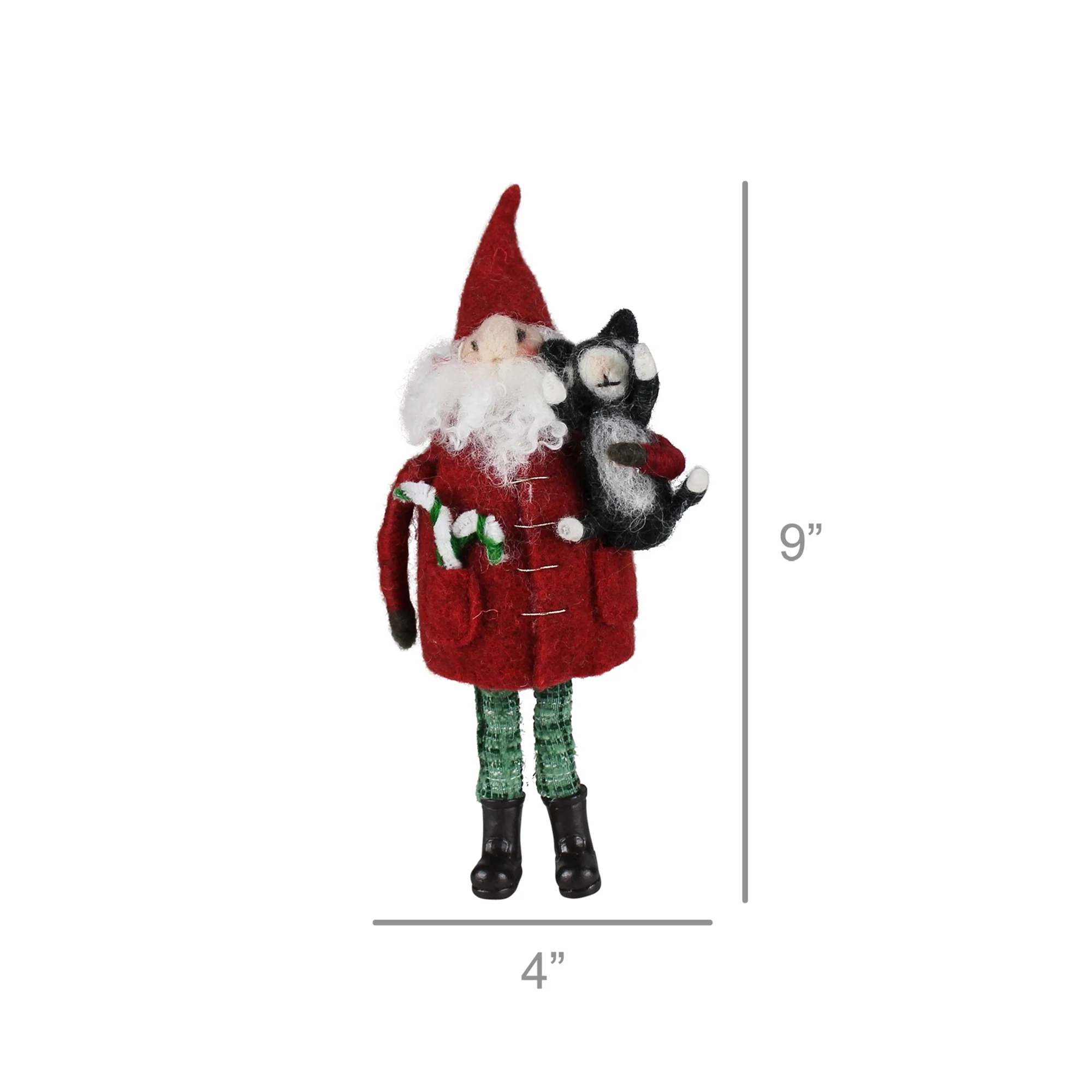 Santa with Dog, Felt Set Of 2 By HomArt - Image 4
