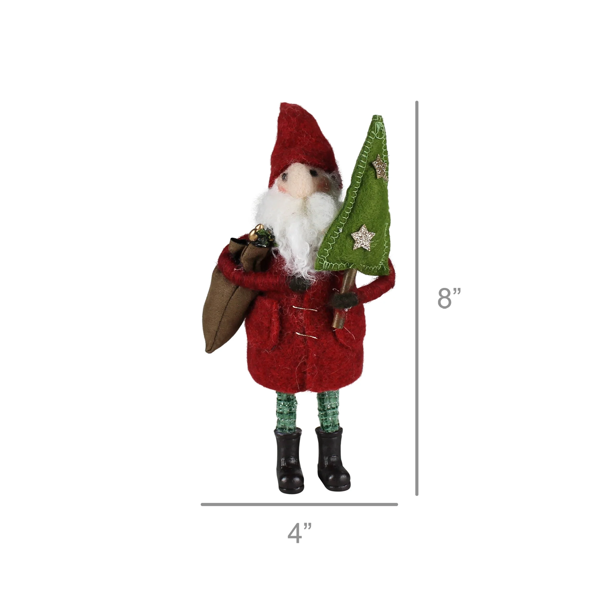 Santa with Tree and Gifts, Felt Set Of 2 By HomArt - Image 3