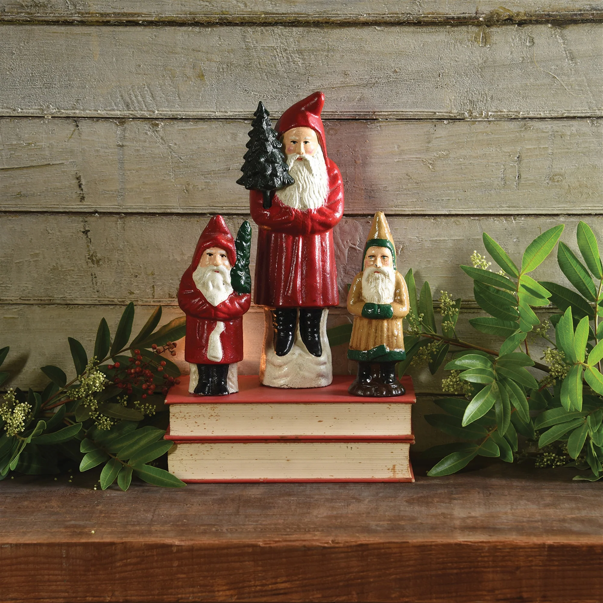 Santa with Tree, Cast Iron - Large Set Of 2 By HomArt - Image 3