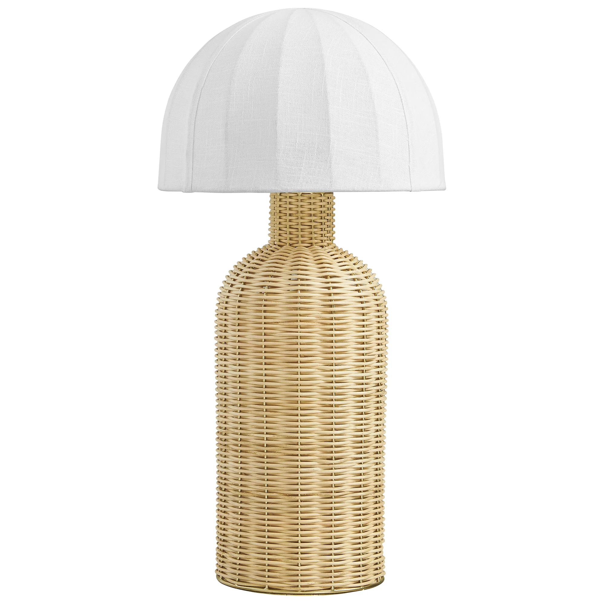 Santo Rattan Table Lamp With Dome Shade by Modway - Image 3