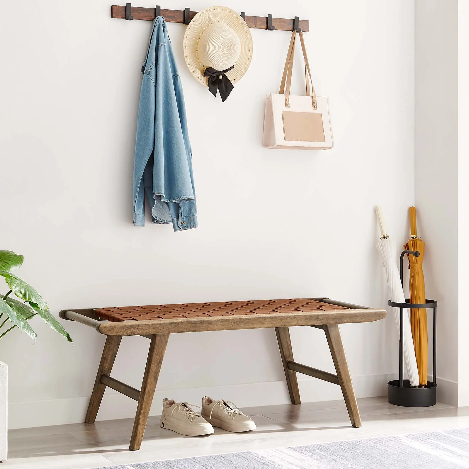 Saoirse 47" Faux Leather Wood Bench By Modway - EEI-6551 - Image 24