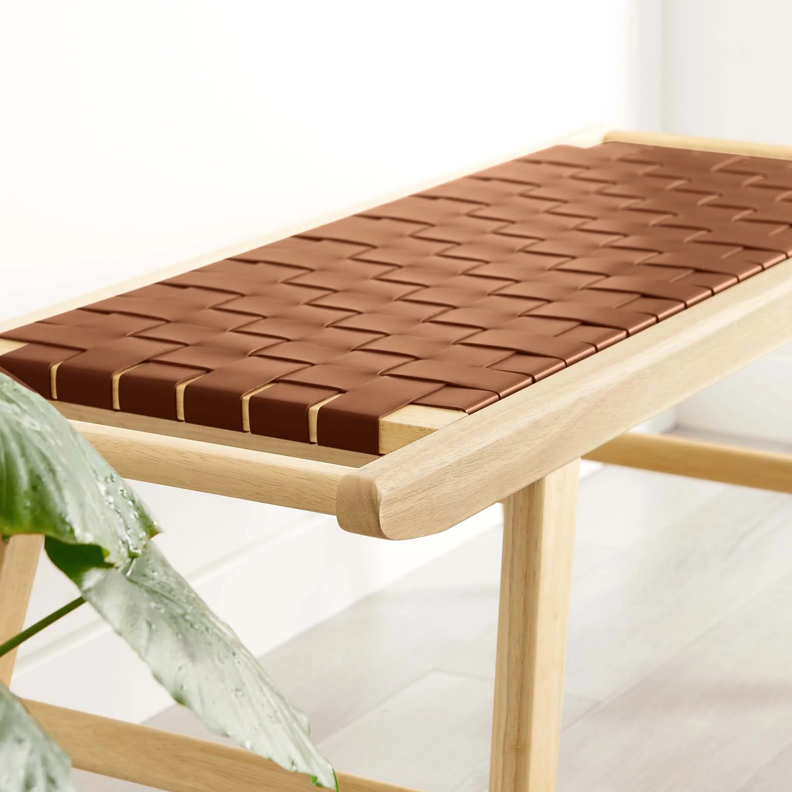 Saoirse 47" Faux Leather Wood Bench By Modway - EEI-6551 - Image 8