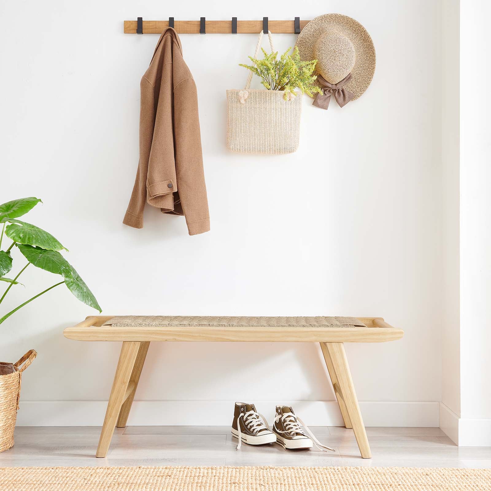 Saoirse 47" Wove Rope Wood Bench By Modway - EEI-6552 - Image 16