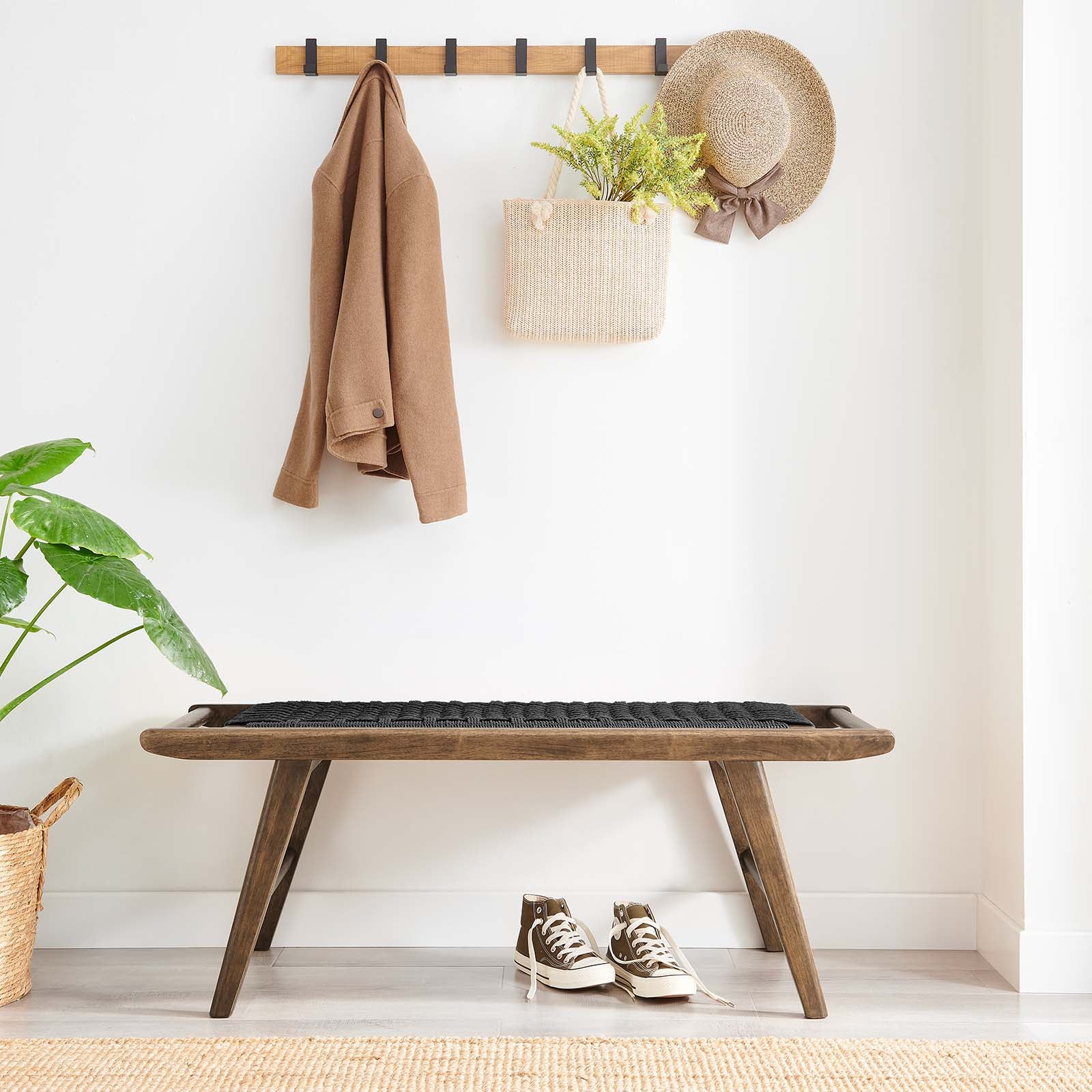 Saoirse 47" Wove Rope Wood Bench By Modway - EEI-6552 - Image 24