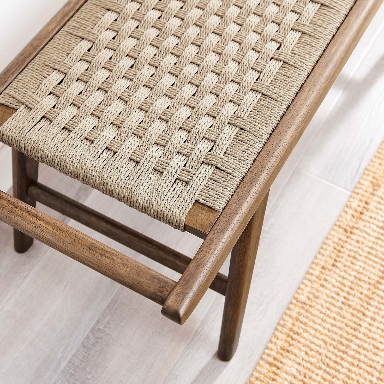 Saoirse 47" Wove Rope Wood Bench By Modway - EEI-6552 - Image 31