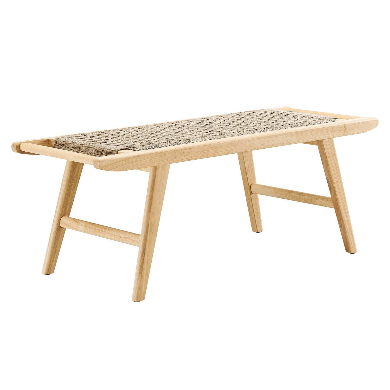 Saoirse 47" Wove Rope Wood Bench By Modway - EEI-6552 - Image 9