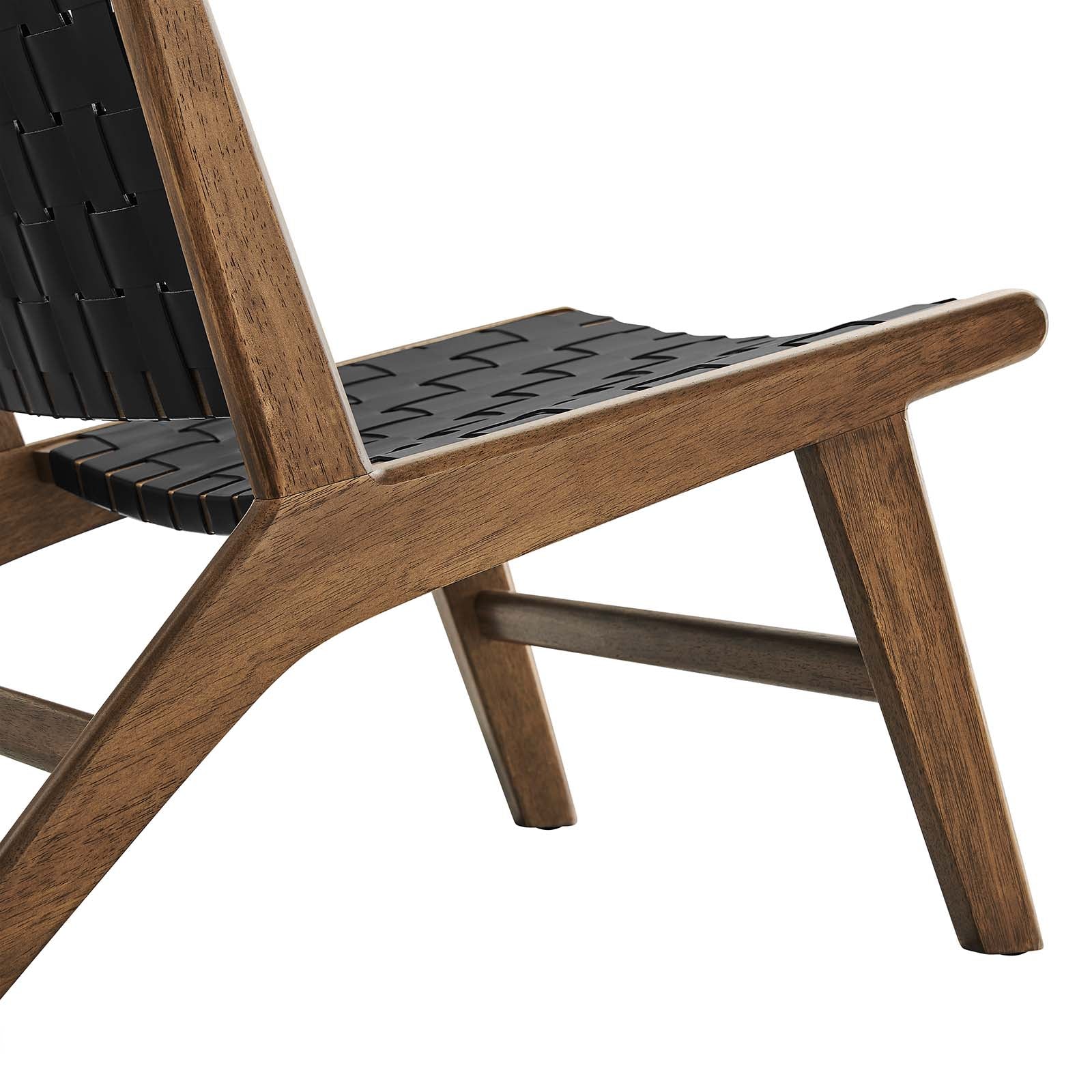Saoirse Faux Leather Wood Accent Lounge Chair By Modway - EEI-6542 - Image 13